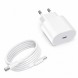 Адаптер живлення USB-C 35W з кабелем Type-C to Type-C, мережевий зарядний пристрій EU, 26X-199 (509/5086)