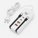 Зарядная станция 26X-200 66 Вт с 2 USB и 2 PD, встроенными кабелями Type-C и Lightning (509/5087)