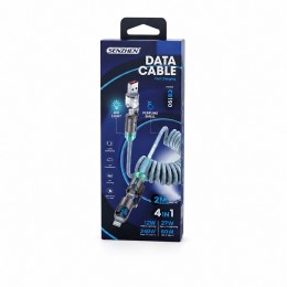 Універсальний кабель 4 в 1 26X-208 USB-A/Type-C — Lightning/Type-C, 2 м, швидка зарядка до 240 Вт (509/5095)