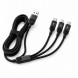 Кабель для зарядки 3 в 1 USB на Type-C, Lightning и Micro USB, 6A, передача данных, 1,2м (509/5089)