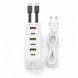 Универсальный сетевой адаптер 120 Вт 26X-203, 6 портов USB и Type-C для быстрой зарядки гаджетов (509/5090)