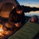 Теплий зимовий спальник-ковдра 215×65 см з USB-підігрівом до -30°C, з капюшоном для походів, Хакі (509/4595)