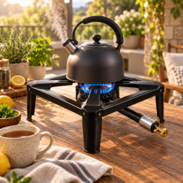 Чугунная газовая горелка 6,5 кВт GAS COOKER GB-38 для больших кастрюль, котлов и автоклавов 40*40 см (VIG/М65G)