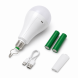 Акумуляторна USB LED лампочка E27 для дому при відключенні світла з гачком, 2 акумулятори 18650, 20 Вт 6500K — FAE-3920
