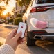 Декоративний плюшевий хвіст для автомобіля електричний, рухомий, акумуляторний, з пультом та USB, Рожевий (X26)
