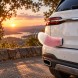 Декоративний плюшевий хвіст для автомобіля електричний, рухомий, акумуляторний, з пультом та USB, Рожевий (X26)