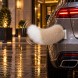 Декоративний плюшевий хвіст для автомобіля електричний, рухомий, акумуляторний, з пультом та USB, Бежевий (X26)
