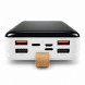 Зовнішній акумулятор Viaking T159 30000 mAh з 4 USB портами, LED підсвічуванням та Type-C, Білий (AMN)