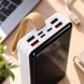 Зовнішній акумулятор Viaking T159 30000 mAh з 4 USB портами, LED підсвічуванням та Type-C, Білий (AMN)