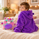 Дитяче худі-трансформер Huggle Pets Єдиноріг фіолетове 130–150 см, плюшева іграшка-подушка (4409/H-27)