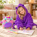 Дитяче худі-трансформер Huggle Pets Єдиноріг фіолетове 130–150 см, плюшева іграшка-подушка (4409/H-27)