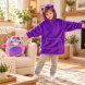 Дитяче худі-трансформер Huggle Pets Єдиноріг фіолетове 130–150 см, плюшева іграшка-подушка (4409/H-27)