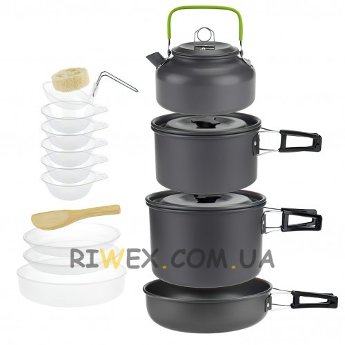 Туристичний набір посуду, походний Cooking Set DS-309 (МА132)