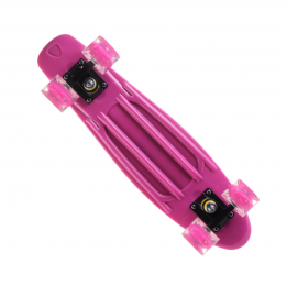 Пенні борд рожевий скейт 23 з колесами що світяться Penny Board до 80 кг