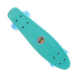 Пенни борд голубой скейт 23 со светящимися колесами Penny Board до 80 кг