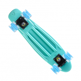 Пенні борд блакитний скейт 23 з колесами що світяться Penny Board до 80 кг