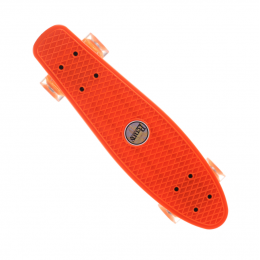 Пенни борд оранжевый скейт 23 со светящимися колесами Penny Board до 80 кг