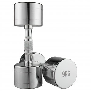 Гантель хромированная 9 кг (1 шт) для фитнеса 80034B-9 (SH)