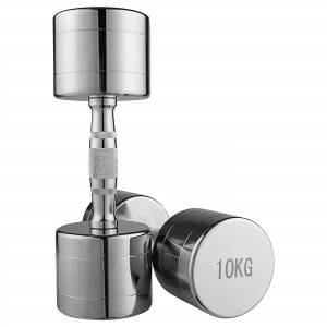 Гантель хромована 10 кг (1 шт) для фитнеса 80034B-10 (SH)