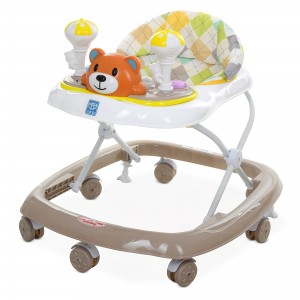 Дитячі ходунки бежеві BAMBI M 3656-2  музика, світло, іграшки (М+)