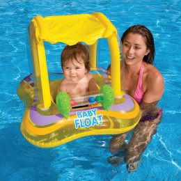 Надувний пліт для плавання жовтий INTEX 56581 "Baby Float" до 15 кг (М+)