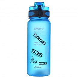 Спортивная бутылка для воды голубая EL-1237 600 мл (бутылочка для зала)  (237)