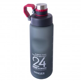 Спортивная бутылка для воды серая EL-1240 850 мл (бутылочка для зала)  (237)