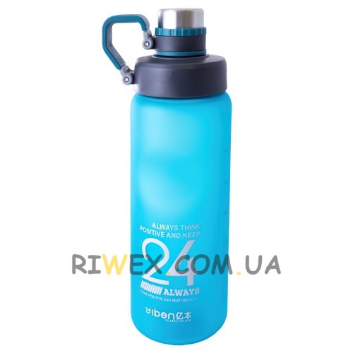 Спортивна пляшка для води блакитна EL-1240 850 мл (пляшечка для залу) (237)