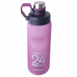 Спортивная бутылка для воды розовая EL-1240 850 мл (бутылочка для зала) (237)