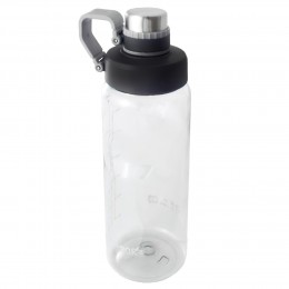 Спортивная бутылка для воды прозрачная EL-1241 850 мл (бутылочка для зала)  (237)
