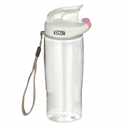 Спортивная бутылка для воды белая EL-277 500 мл (бутылочка для зала)  (237)