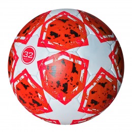 Футбольный мяч 2500-109 размер 5, (ПУ 1,4 мм), ручная работа, 32 панели, 400 г красный (IGR24)