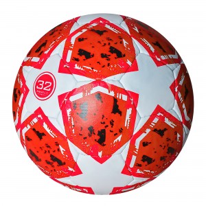 Футбольный мяч 2500-109 размер 5, (ПУ 1,4 мм), ручная работа, 32 панели, 400 г красный (IGR24)