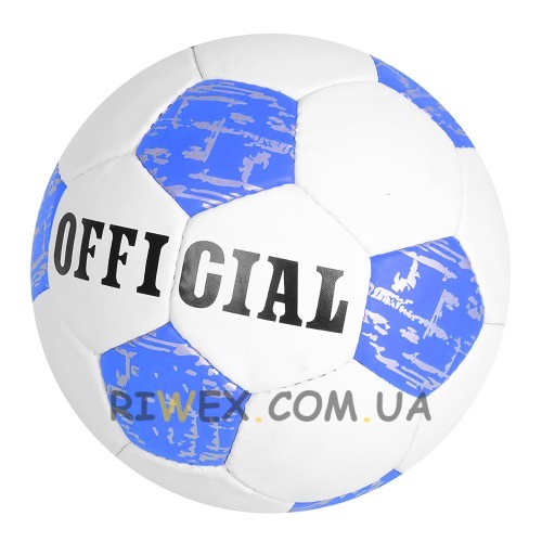 Футбольный мяч  2500-175 размер 5, (ПУ 1,4 мм), ручная работа, 32 панели, 400 г синий (IGR24)