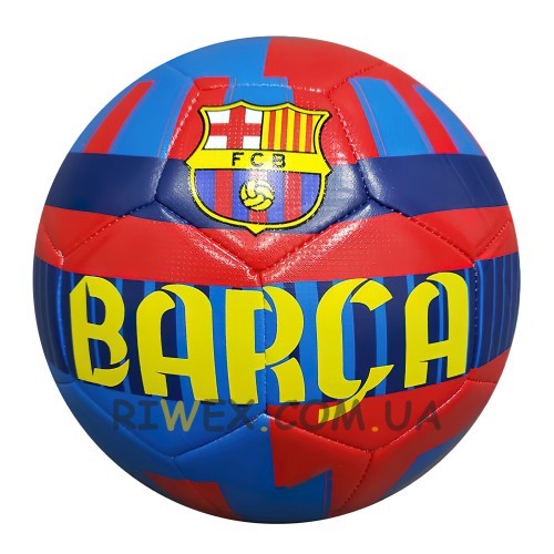 Футбольний м'яч 2500-178 розмір 5, (ПУ 1,4 мм), ручна робота, 32 панелі, 400 г синій "Барса" (IGR24)