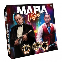 Настольная игра "MAFIA Vegas" на украинском языке (4-6 игроков) 18,5х18,5х4 см (Мафия) 8+ (IGR24)