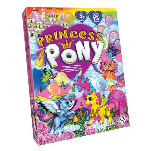 Настольная игра "Princess Pony" на русском языке (2-4 игрока) 36х25х2,5 см 3+ (IGR24)