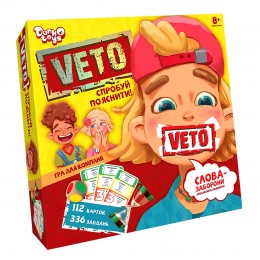 Настільна гра "VETO" українською мовою (2-4 гравця) 18х18х4 см 8+ (IGR24)