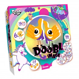 Настольная игра "Doobl Image. Единороги" на украинском языке (2-8 игроков) 18х18х4 см 6+ (IGR24)
