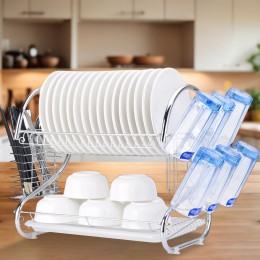 Стойка для хранения посуды Kitchen Storage Rack сушилка для тарелок, стаканов и прочих столовых приборов 34х23х34 см