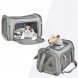 Тканинна переноска з лежаком для тварин D-10 (кішок, собак, кроликів) з віконцями і вентиляцією сірого кольору