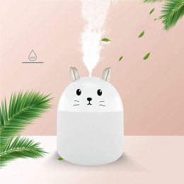 Зволожувач повітря ультразвуковий і нічник 2 в 1 Humidifiers Rabbit з LED підсвічуванням лампа кролик білого кольору (205)