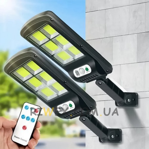 Вуличний ліхтар на сонячній батареї з пультом Solar Light BL BK120-6COB з датчиком руху (225)