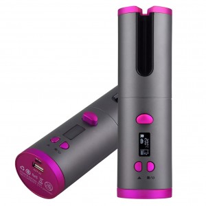 Беспроводная автоматическая плойка стайлер для завивки волос Ramindong Hair curler RD-060 авто бигуди Серый (повербанк) (205)
