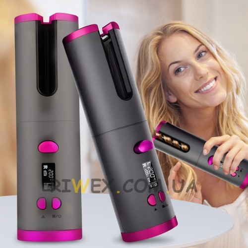 Бездротова автоматична плойка стайлер для завивки волосся Ramindong Hair curler RD-060 авто бігуді (повербанк) (205)