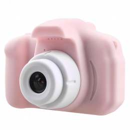 Игрушечный детский фотоаппарат 3 Мп камера с поддержкой MicroSD до 32 Гб розового цвета
