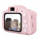 Іграшковий дитячий фотоапарат 3 Мп камера з підтримкою MicroSD до 32 Гб рожевого кольору