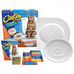 Система привчання котів до унітазу CitiKitty (сіті кіті) туалет для котів, накладка на унітаз