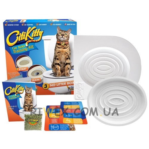 Система привчання котів до унітазу CitiKitty (сіті кіті) туалет для котів, накладка на унітаз