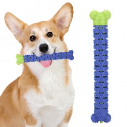Зубна щітка для собак Сhewbrush у формі кісточки, масажний стік для чищення зубів у вигляді іграшки синій